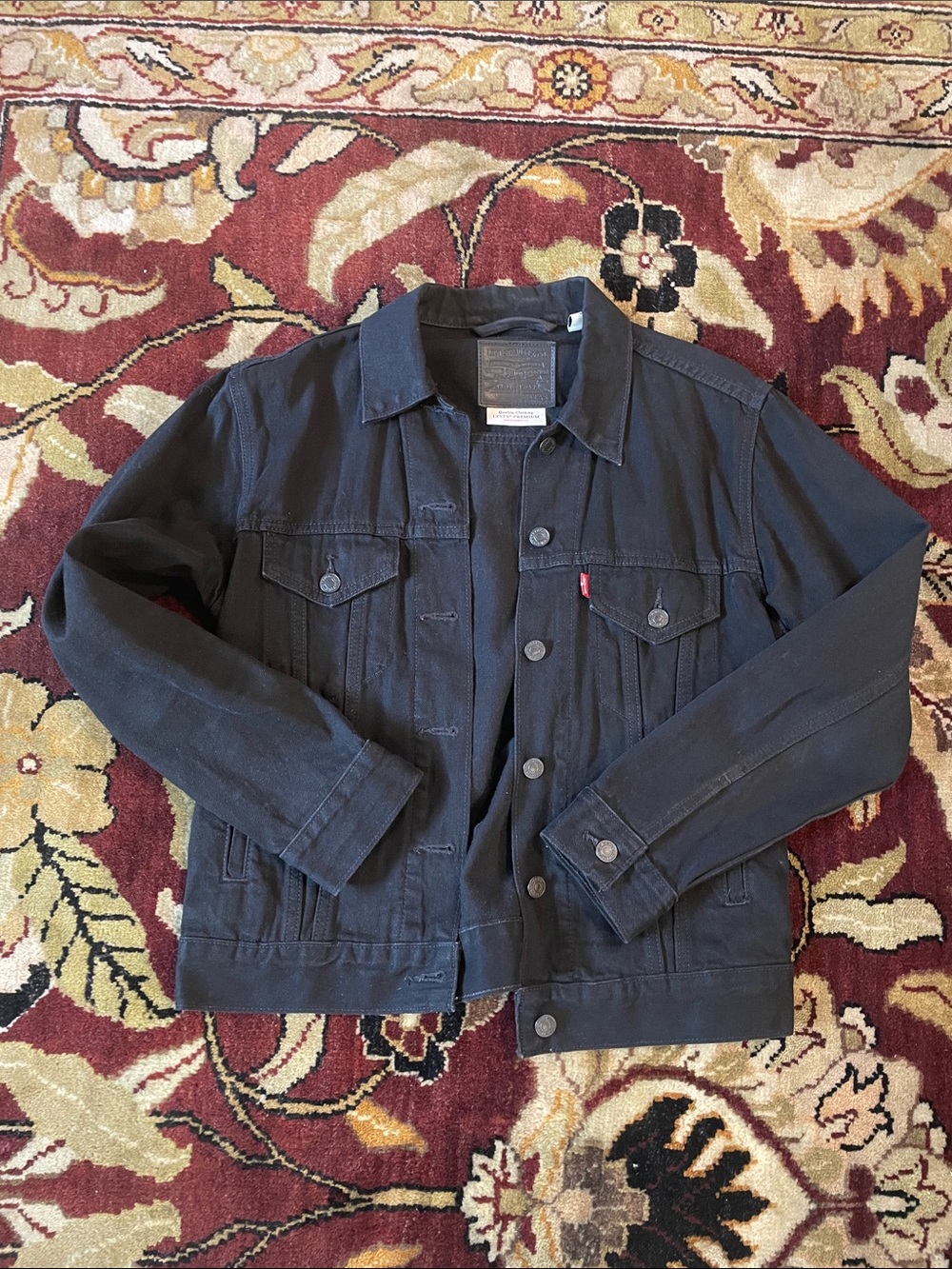 Levi's Black Cotton Denim Trucker Jacket